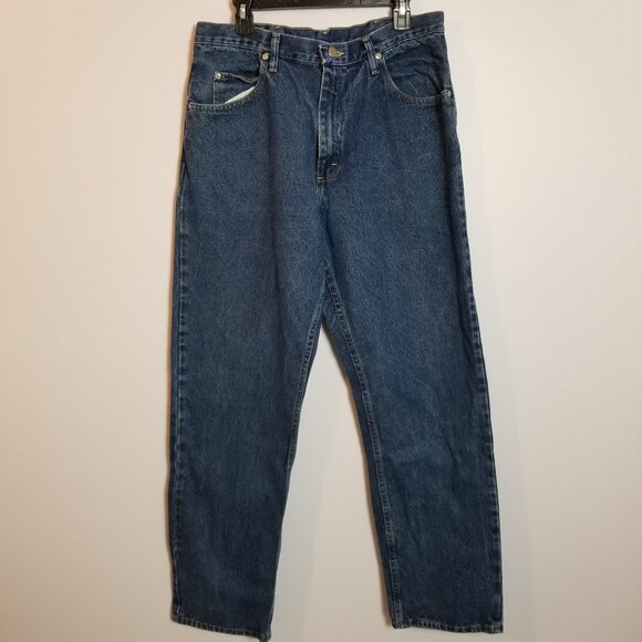 Wrangler Other - WRANGLER Heavyweight 5 Pocket Straight Leg Denim Jeans Blue Size 36 x 34 ~ 4529